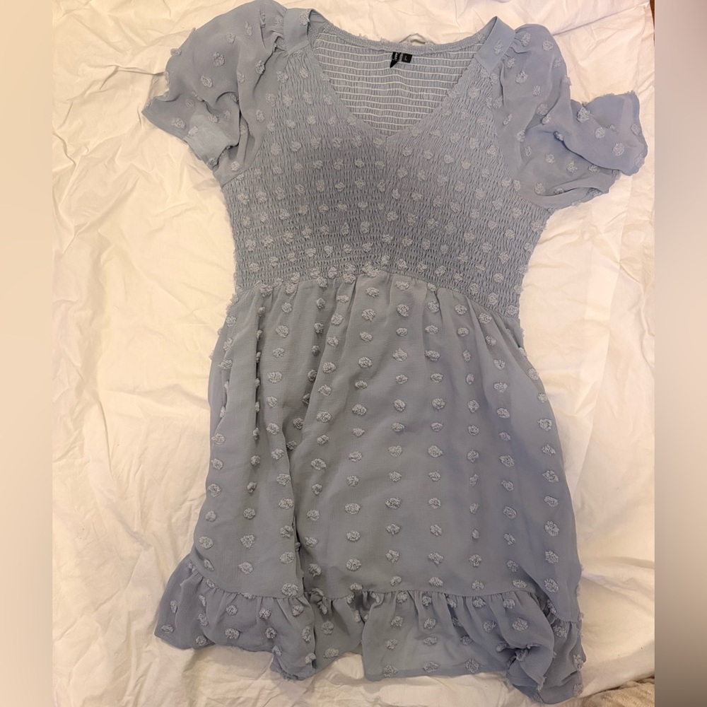 Soft Blue Casual Dress